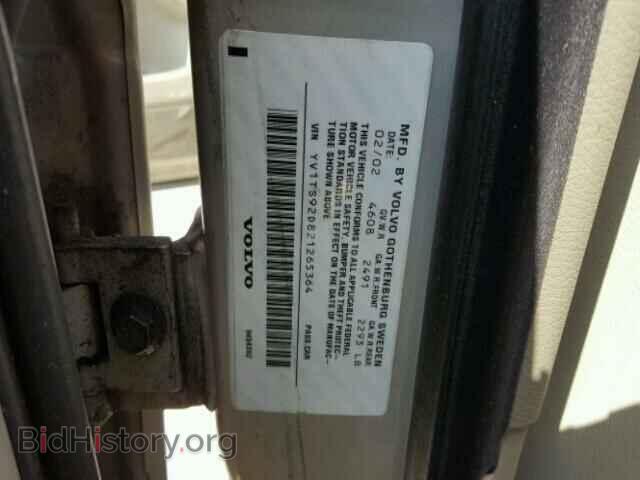 2002 VOLVO S80 - VIN: YV1TS92D821265364 - Фото 10