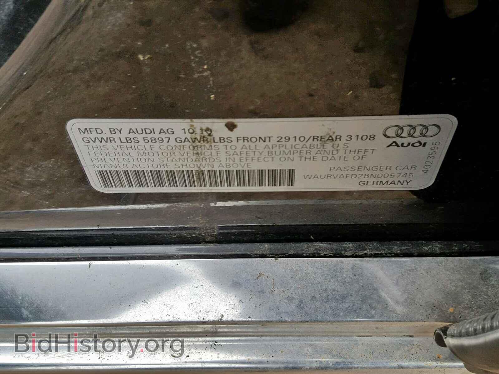 2011 AUDI A8 - VIN: WAURVAFD2BN005745 - Фото 10