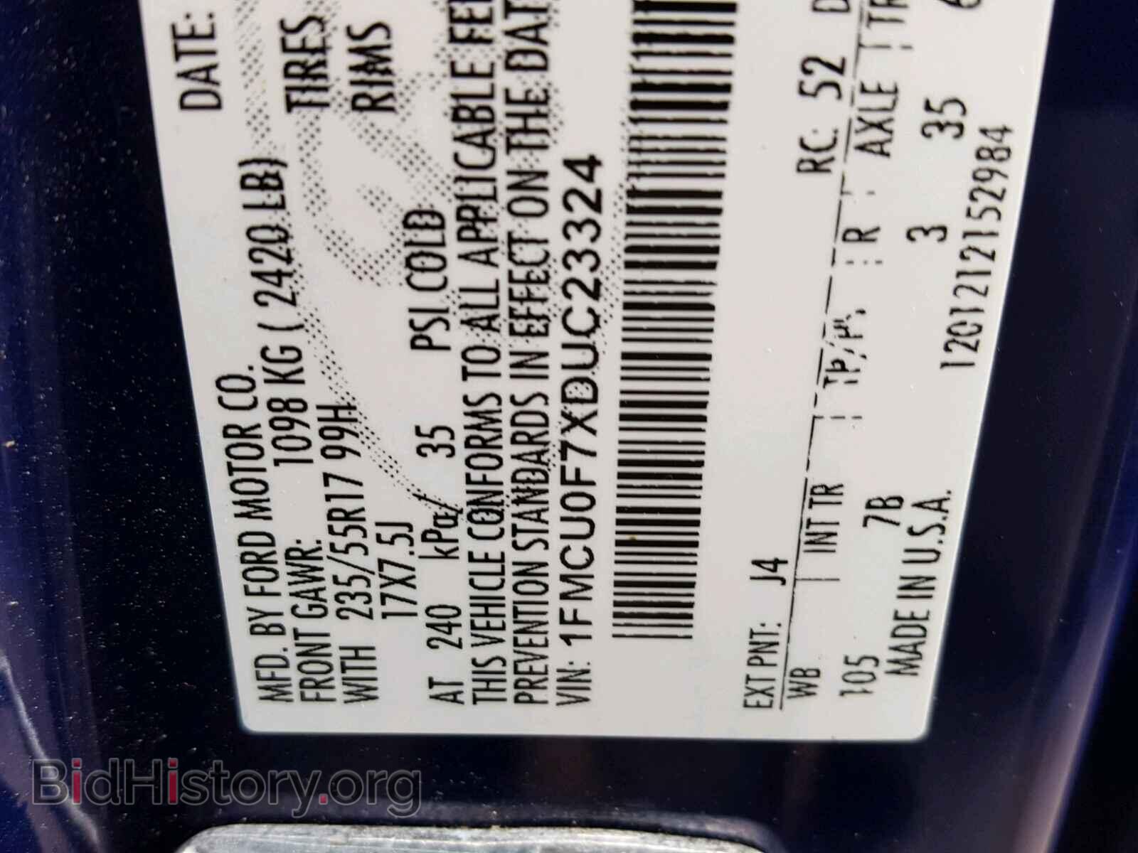 2013 FORD ESCAPE - VIN: 1FMCU0F7XDUC23324 - Фото 10