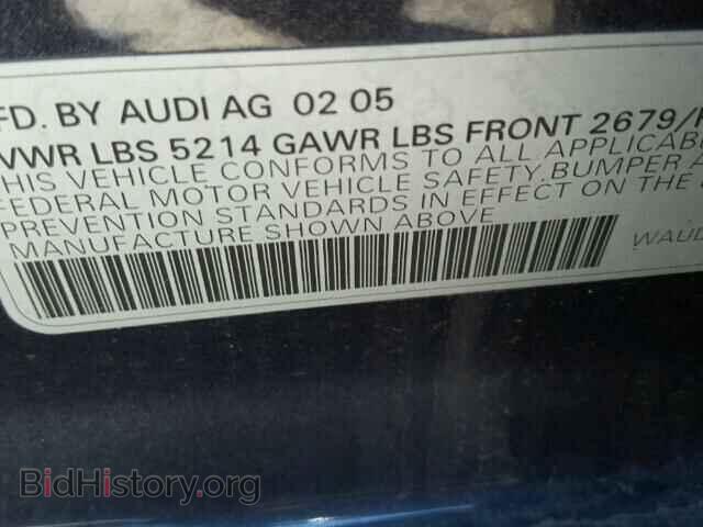 2005 AUDI A6 - VIN: WAUDG74F85N093362 - Фото 10