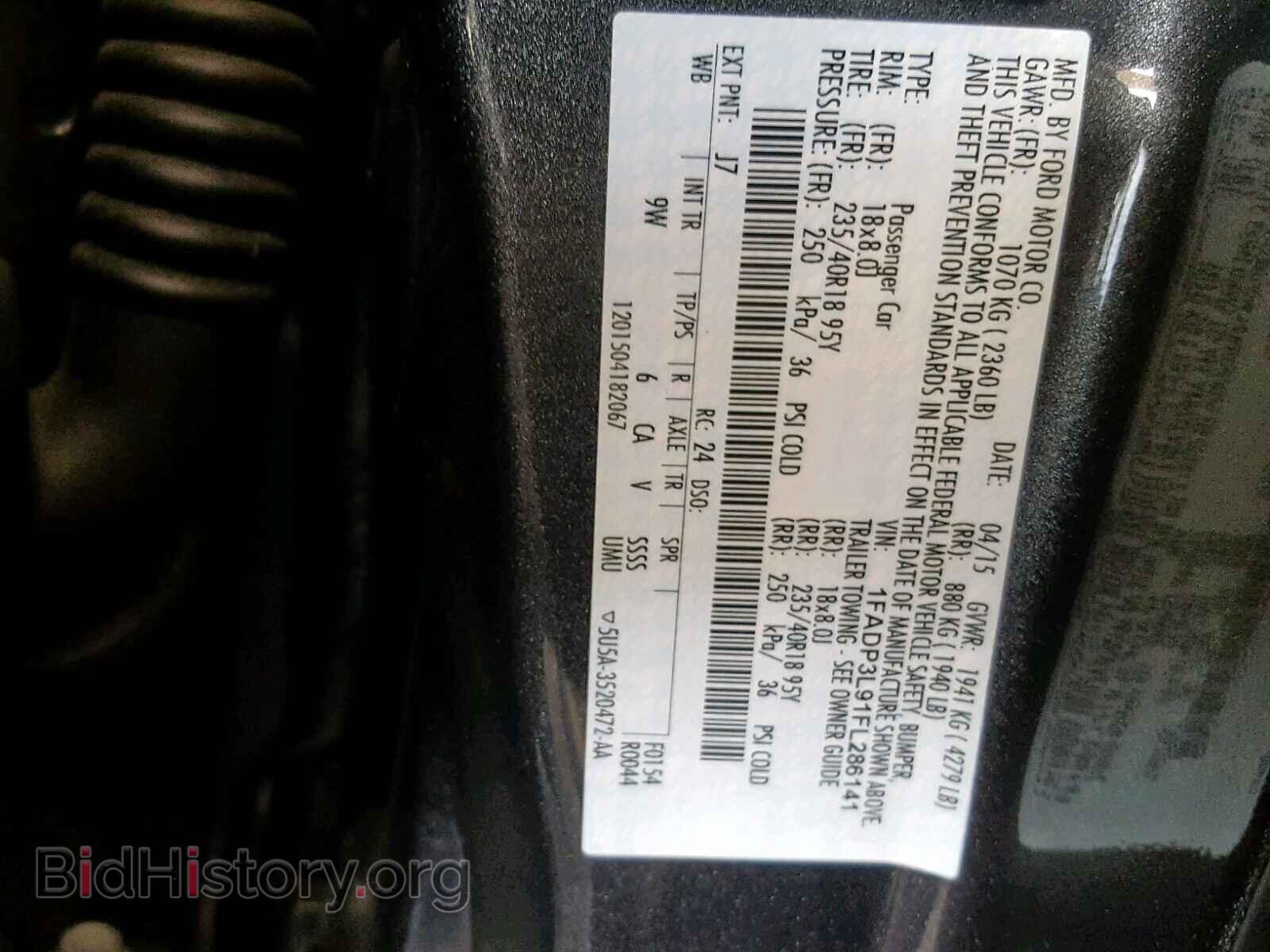 2015 FORD FOCUS - VIN: 1FADP3L91FL286141 - Фото 10