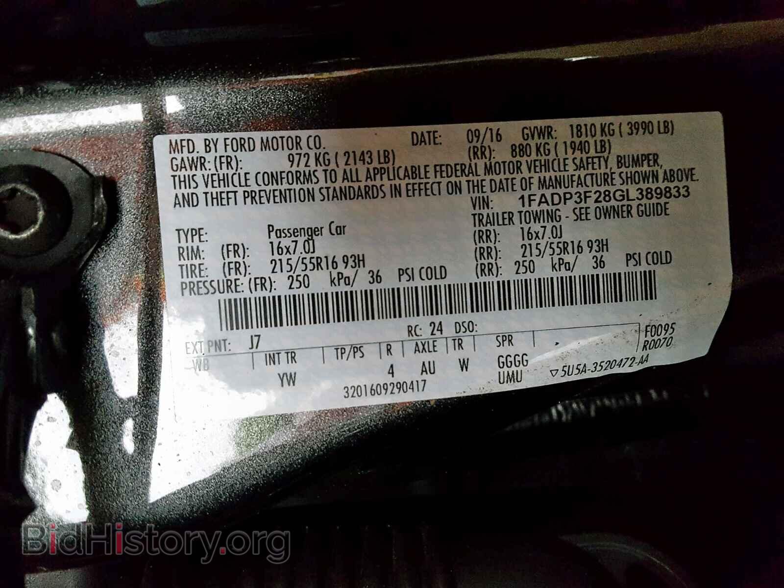 2016 FORD FOCUS SE - VIN: 1FADP3F28GL389833 - Фото 10