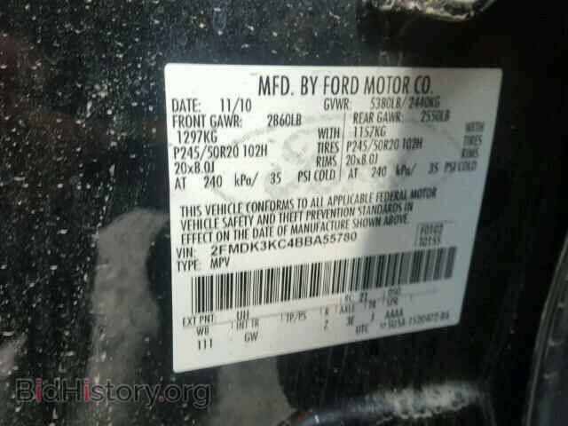 2011 FORD EDGE - VIN: 2FMDK3KC4BBA55780 - Фото 10