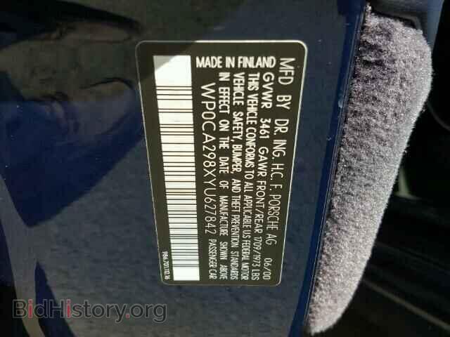 2000 PORSCHE BOXSTER - VIN: WP0CA298XYU627842 - Фото 10
