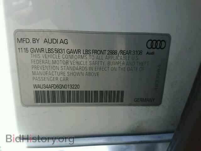 2016 AUDI A8 - VIN: WAU34AFD6GN013220 - Фото 10