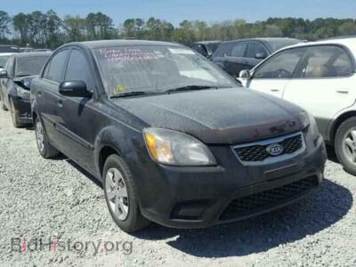 2011 Kia RIO BASE, черный — VIN KNADH4A30B6943478, Copart
