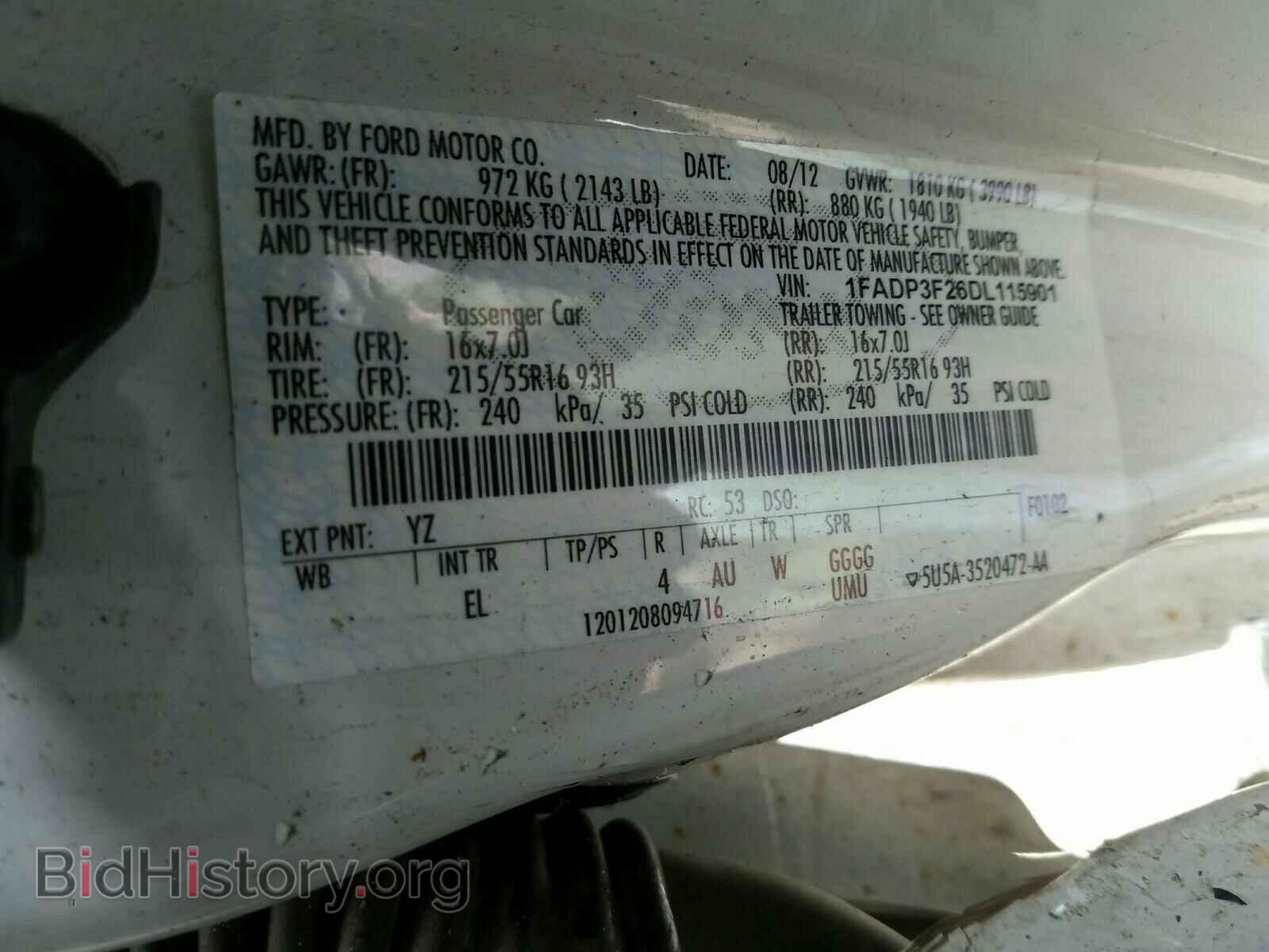 2013 FORD FOCUS - VIN: 1FADP3F26DL115901 - Фото 10