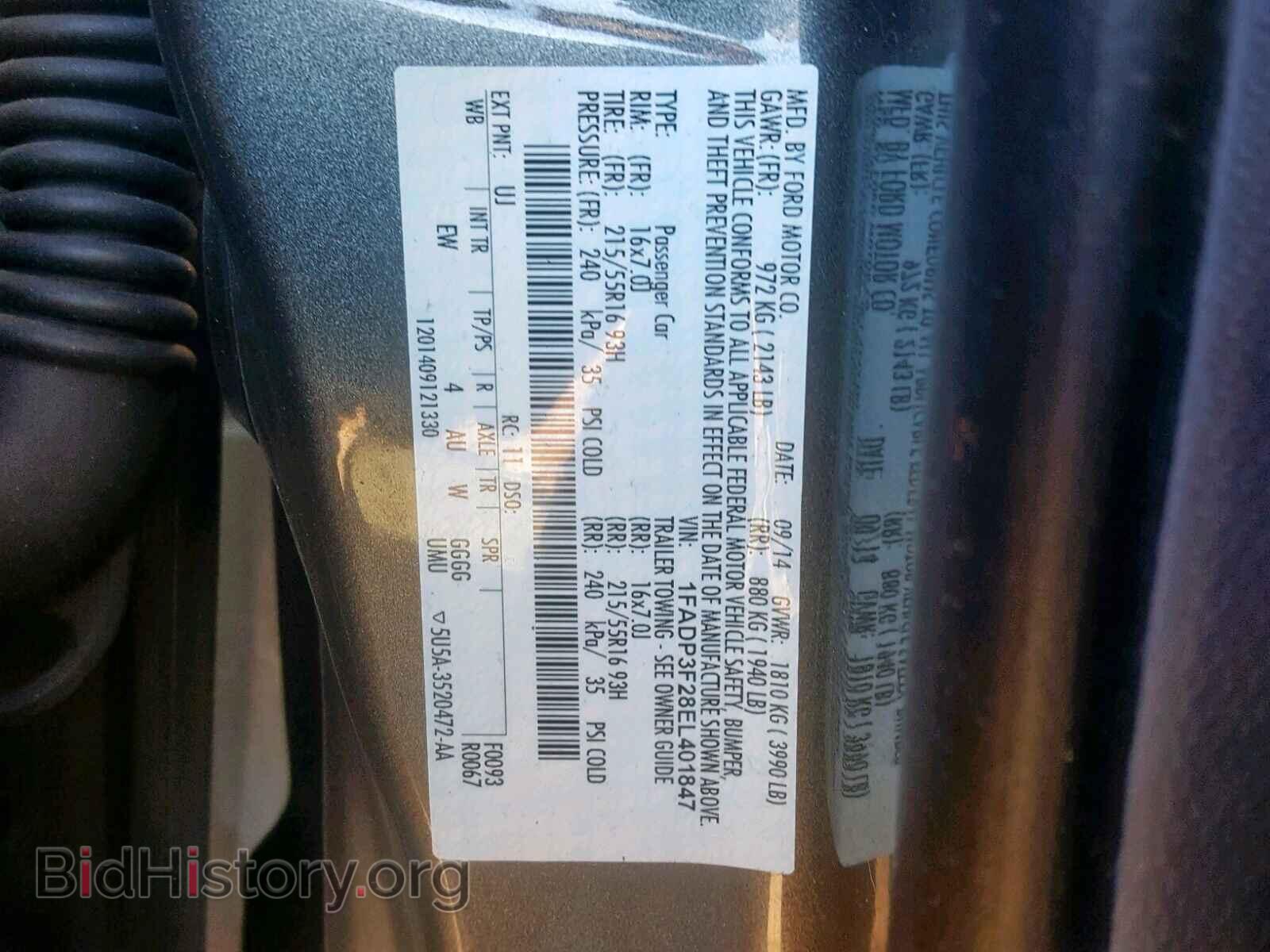 2014 FORD FOCUS SE - VIN: 1FADP3F28EL401847 - Фото 10
