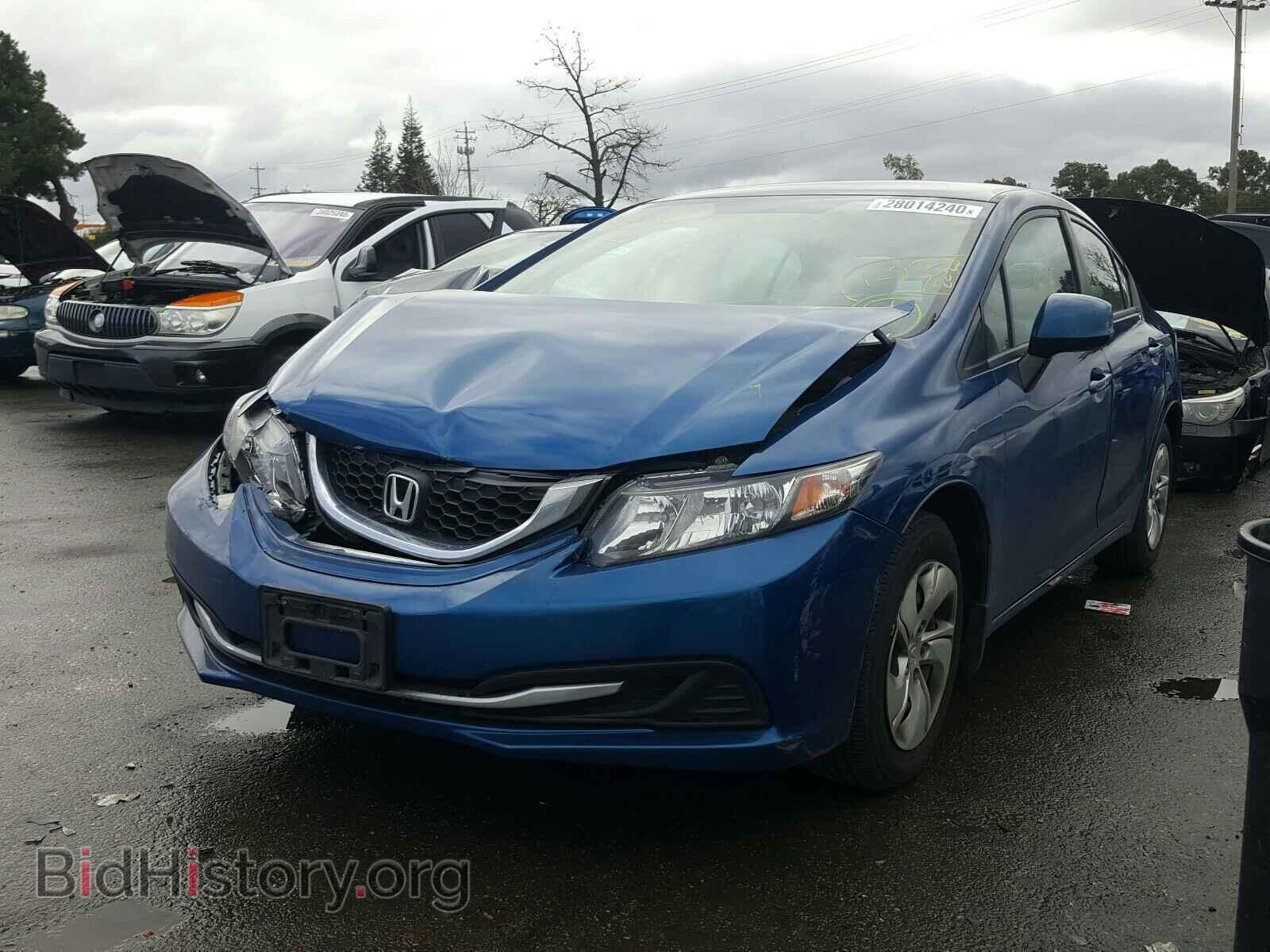 2013 HONDA CIVIC LX - VIN: 2HGFB2F50DH602080 - Фото 2