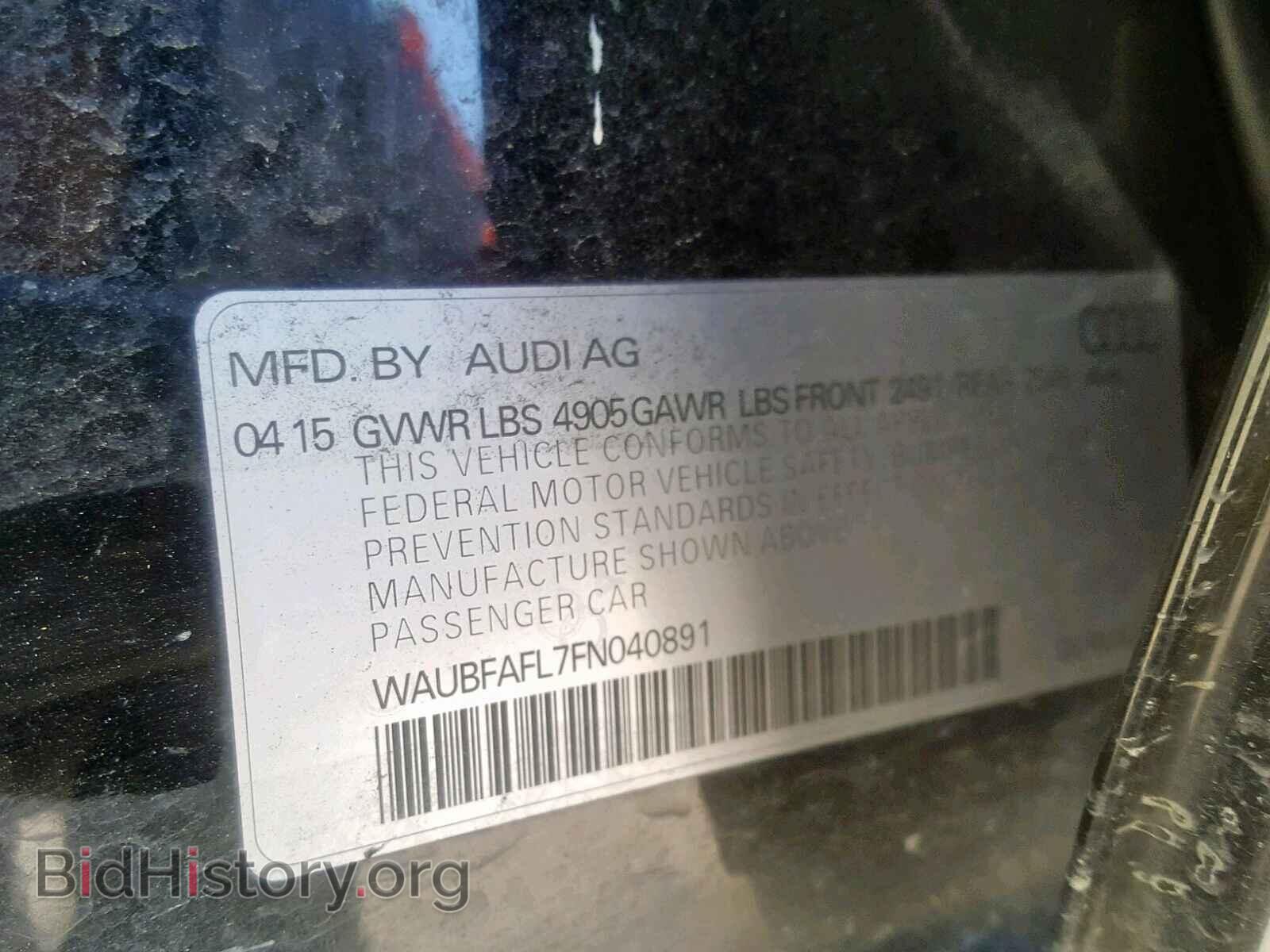 2015 AUDI A4 - VIN: WAUBFAFL7FN040891 - Photo 10