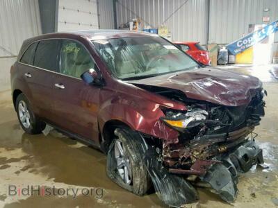 2012 Acura MDX, бордовый — VIN , Copart