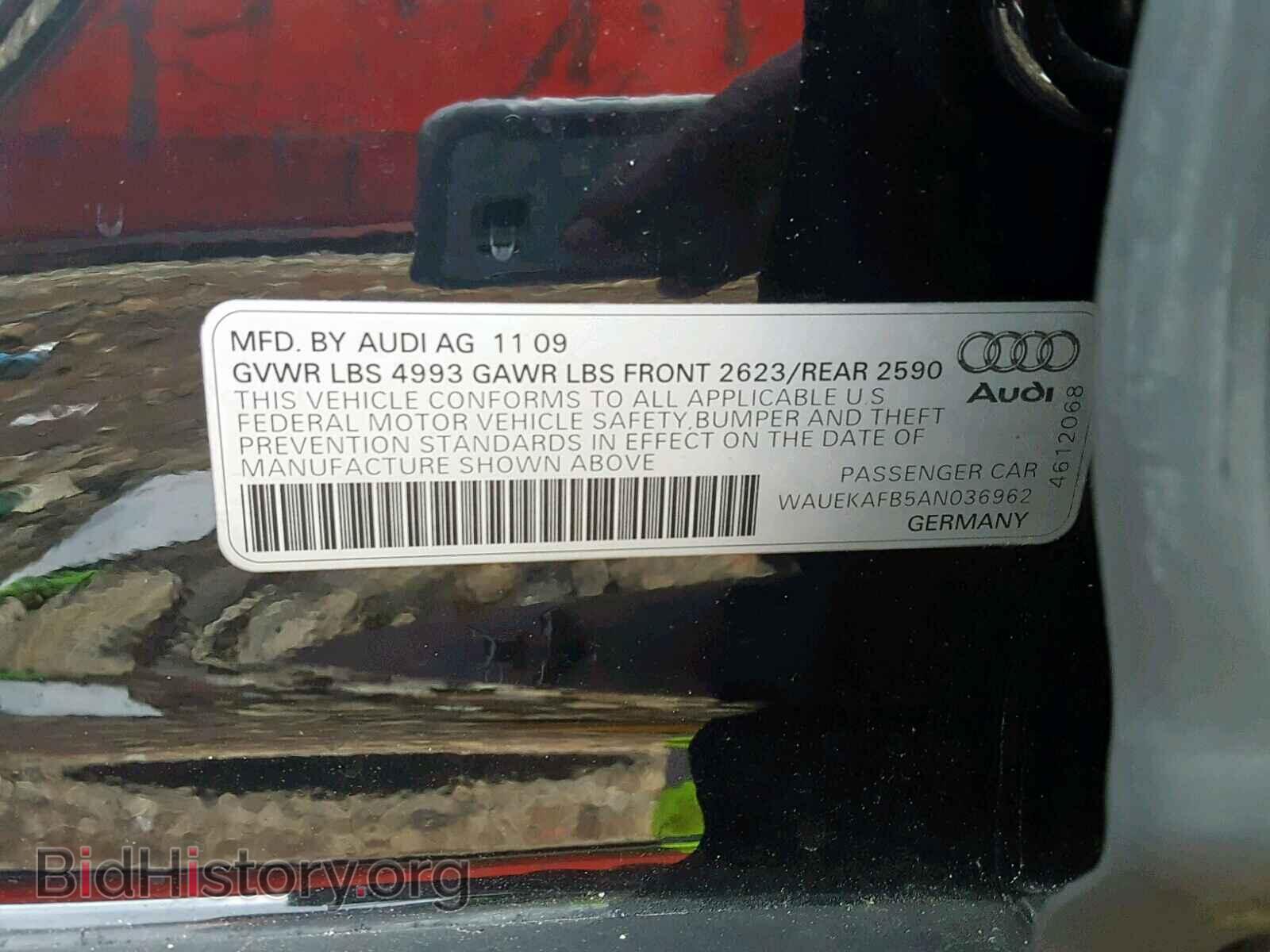 2010 AUDI A6 - VIN: WAUEKAFB5AN036962 - Фото 10