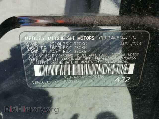 2015 MITSUBISHI MIRAGE - VIN: ML32A3HJ6FH009156 - Фото 10