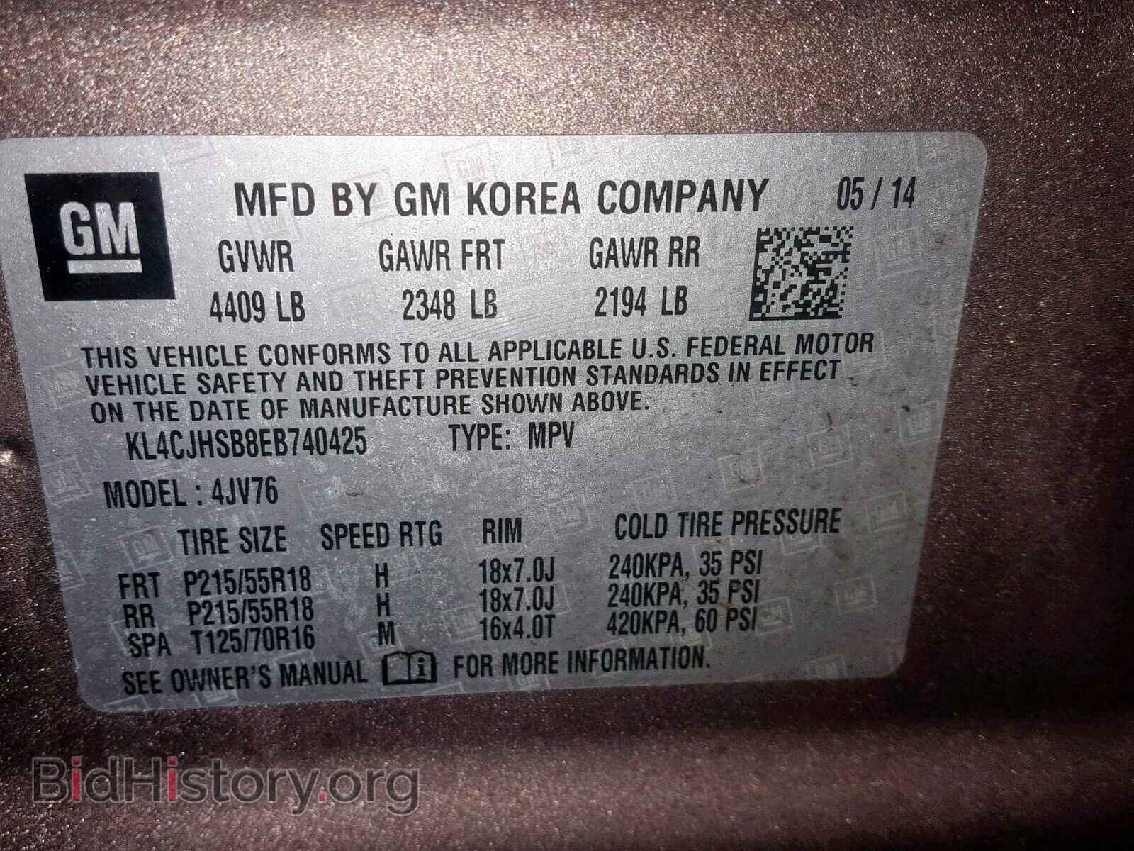 2014 BUICK ENCORE PRE - VIN: KL4CJHSB8EB740425 - Photo 10