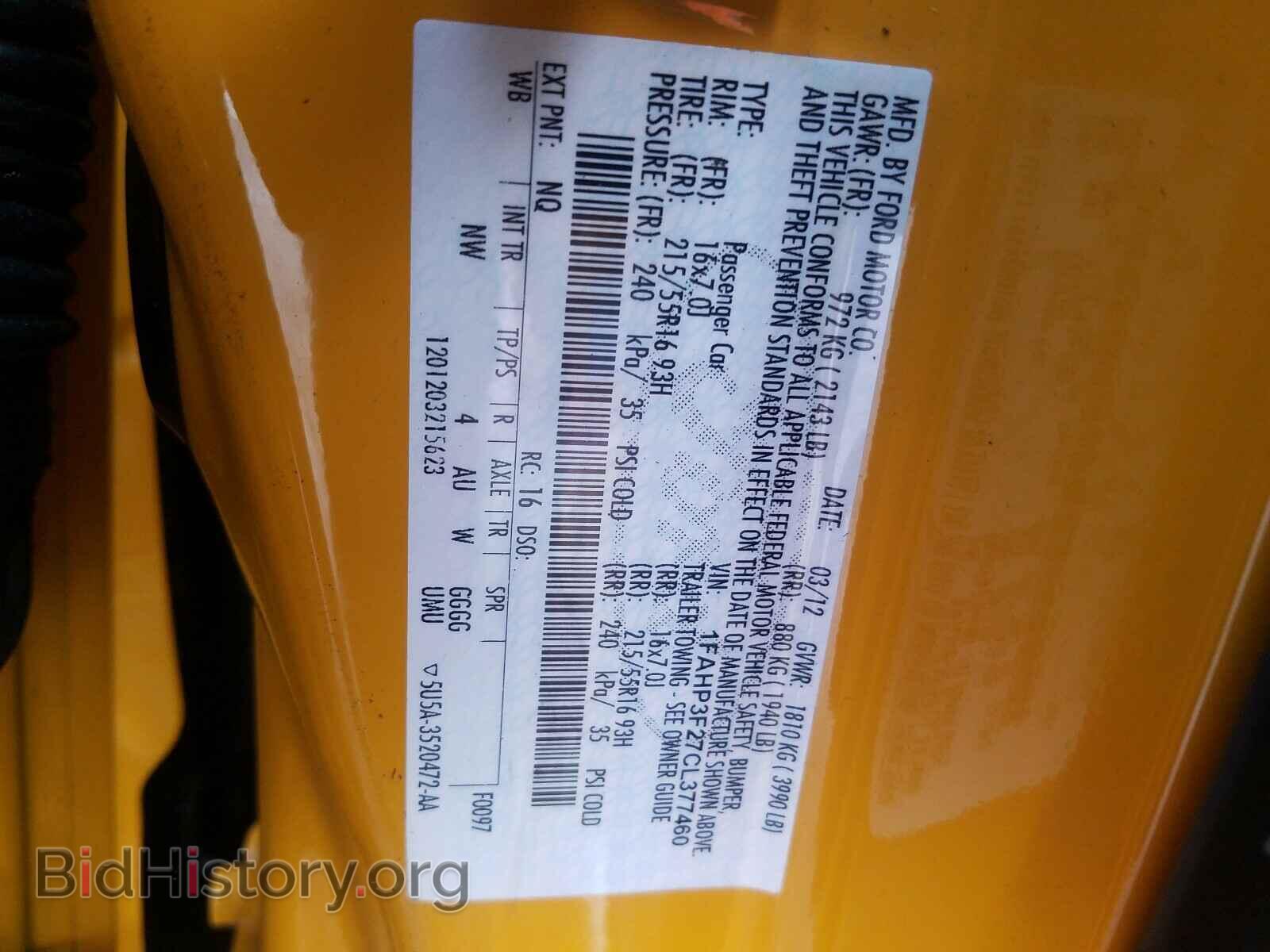 2012 FORD FOCUS SE - VIN: 1FAHP3F27CL377460 - Фото 10