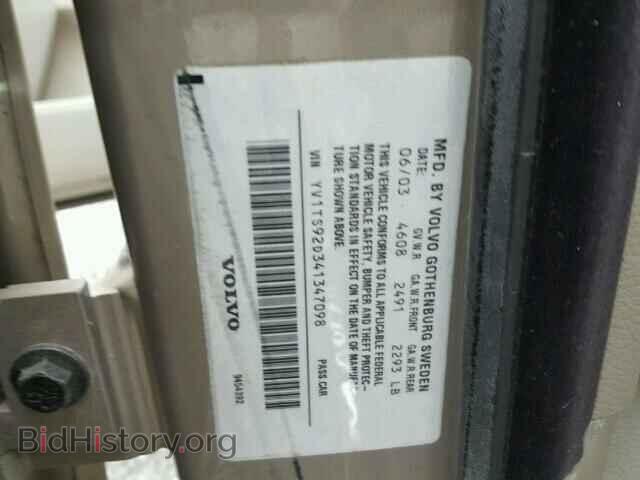 2004 VOLVO S80 - VIN: YV1TS92D341347098 - Фото 10