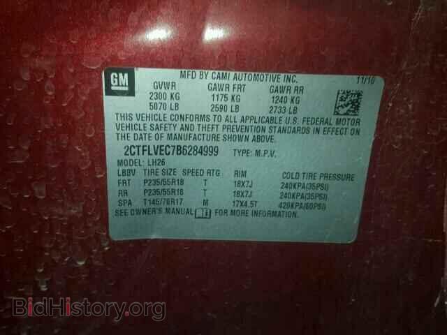2011 GMC TERRAIN - VIN: 2CTFLVEC7B6284999 - Photo 10