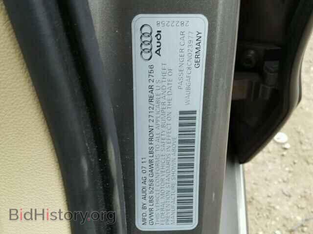2012 AUDI A6 - VIN: WAUBGAFC8CN023977 - Фото 10