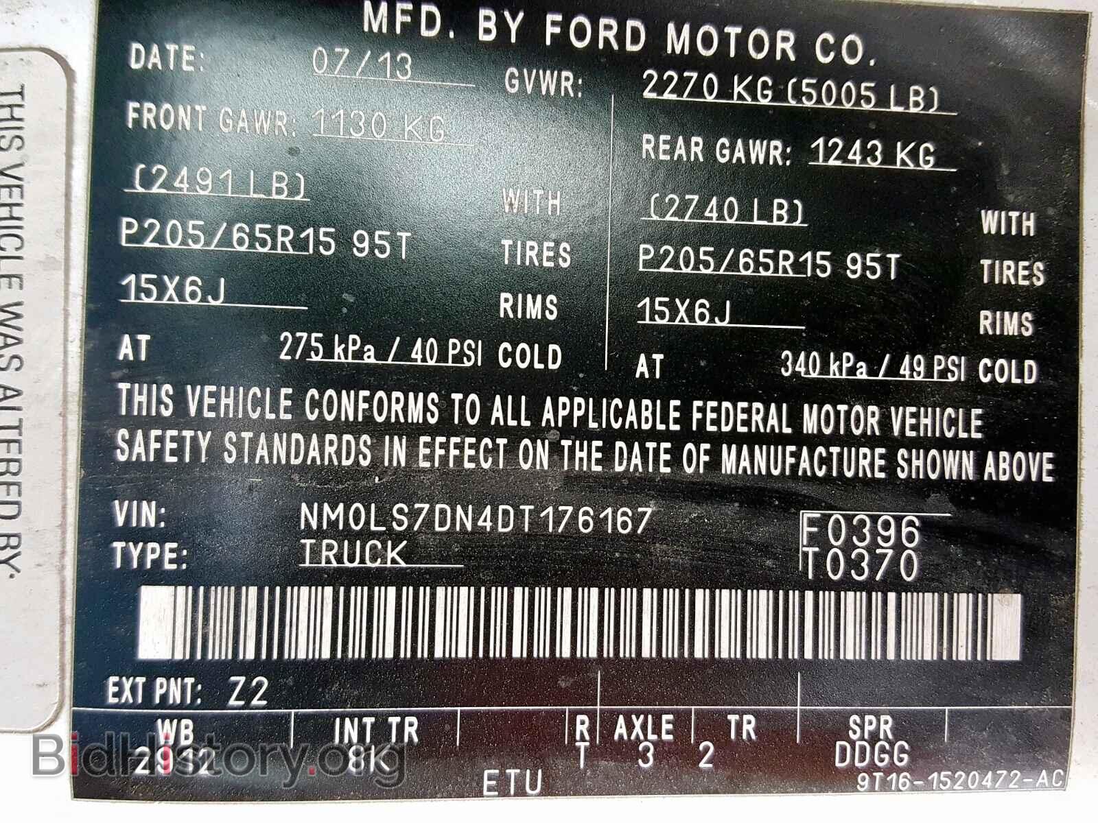 2013 FORD TRANSIT CO - VIN: NM0LS7DN4DT176167 - Фото 10