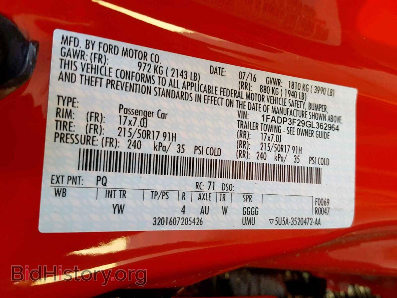 2016 FORD FOCUS SE - VIN: 1FADP3F29GL362964 - Фото 10