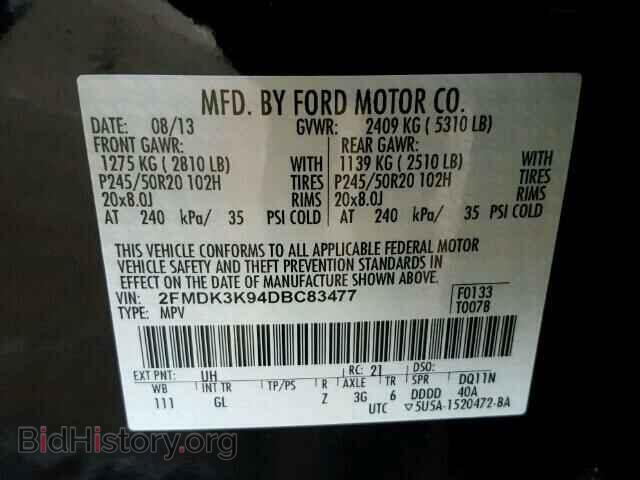 2013 FORD EDGE - VIN: 2FMDK3K94DBC83477 - Photo 10