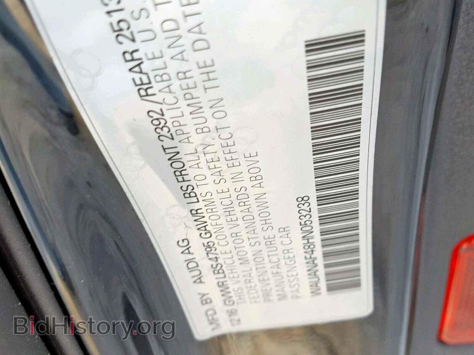 2017 AUDI A4 - VIN: WAUANAF48HN053238 - Фото 10