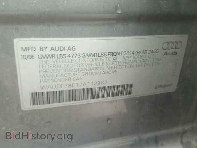 2007 AUDI A4 - VIN: WAUDF78E17A112882 - Фото 10