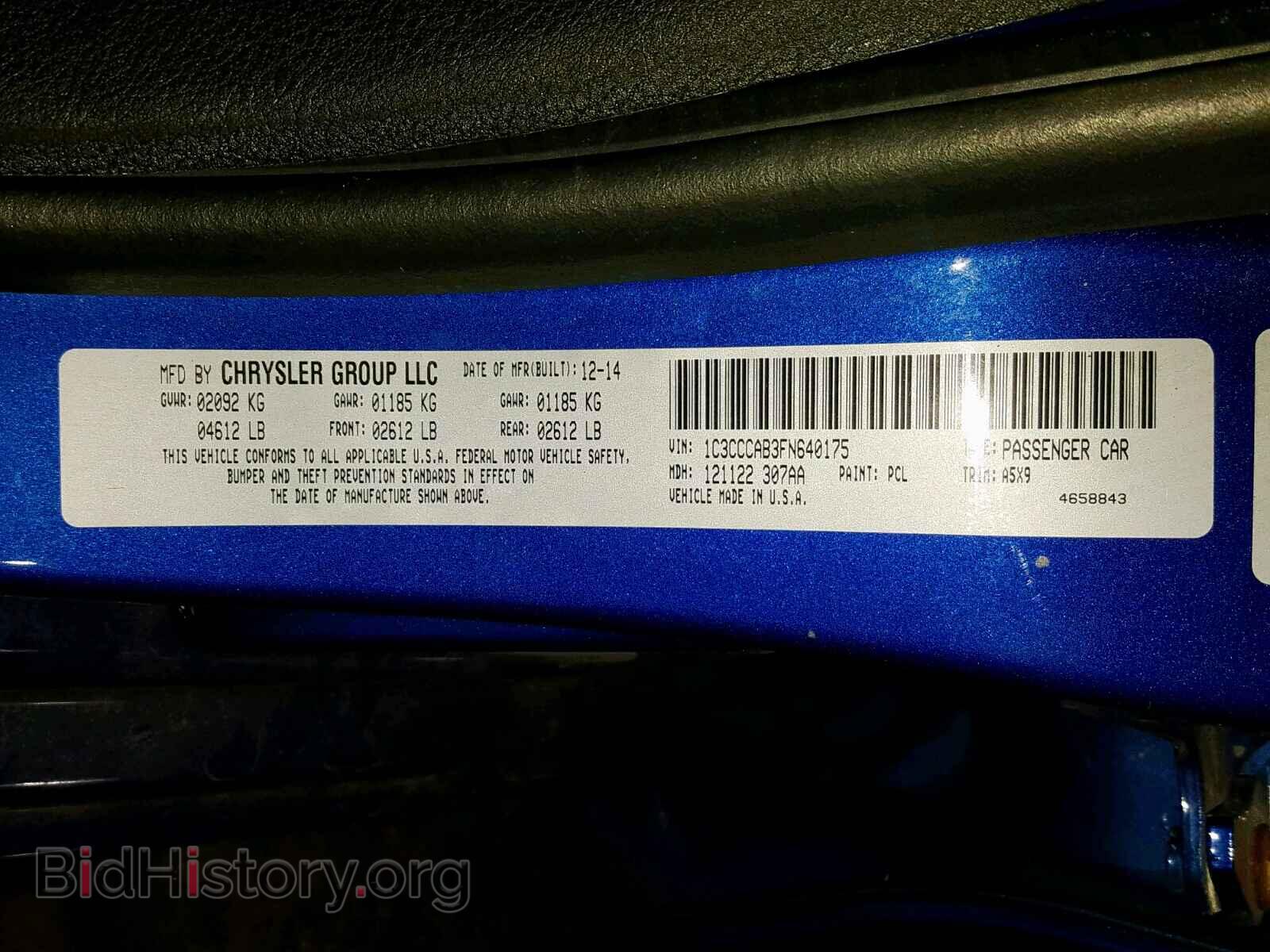 2015 CHRYSLER 200 - VIN: 1C3CCCAB3FN640175 - Photo 10
