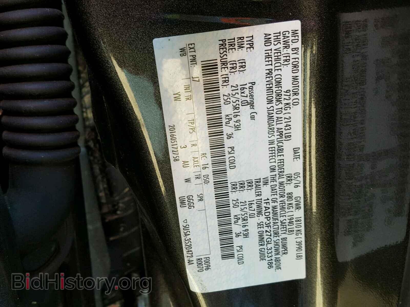 2016 FORD FOCUS - VIN: 1FADP3F27GL333186 - Фото 10