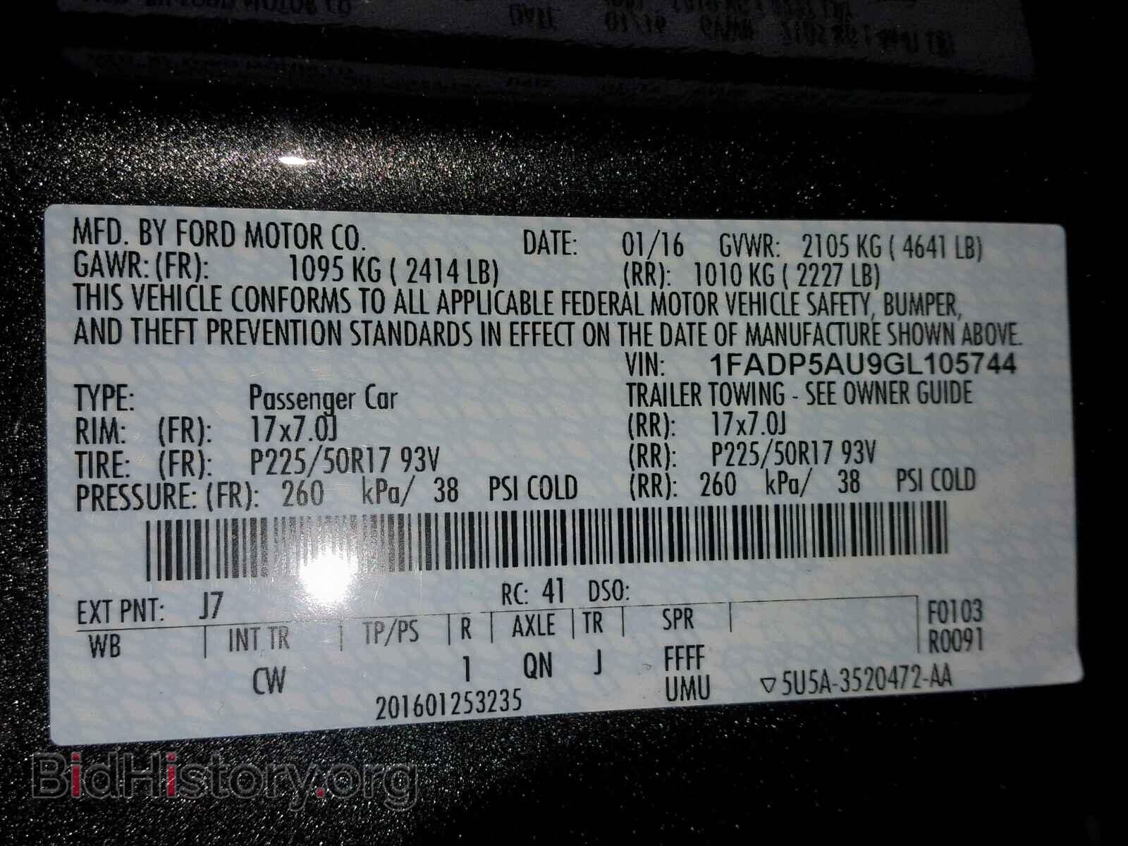2016 FORD CMAX - VIN: 1FADP5AU9GL105744 - Фото 10