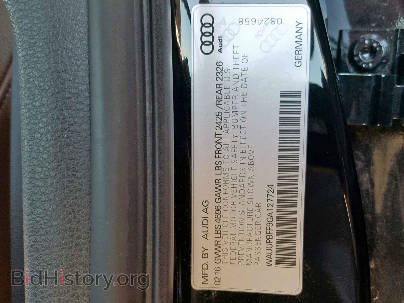 2016 AUDI A3 - VIN: WAUUPBFF9GA127724 - Photo 10