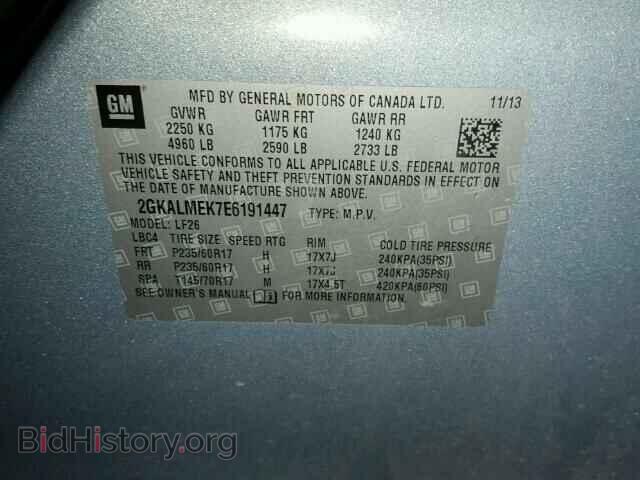 2014 GMC TERRAIN - VIN: 2GKALMEK7E6191447 - Photo 10