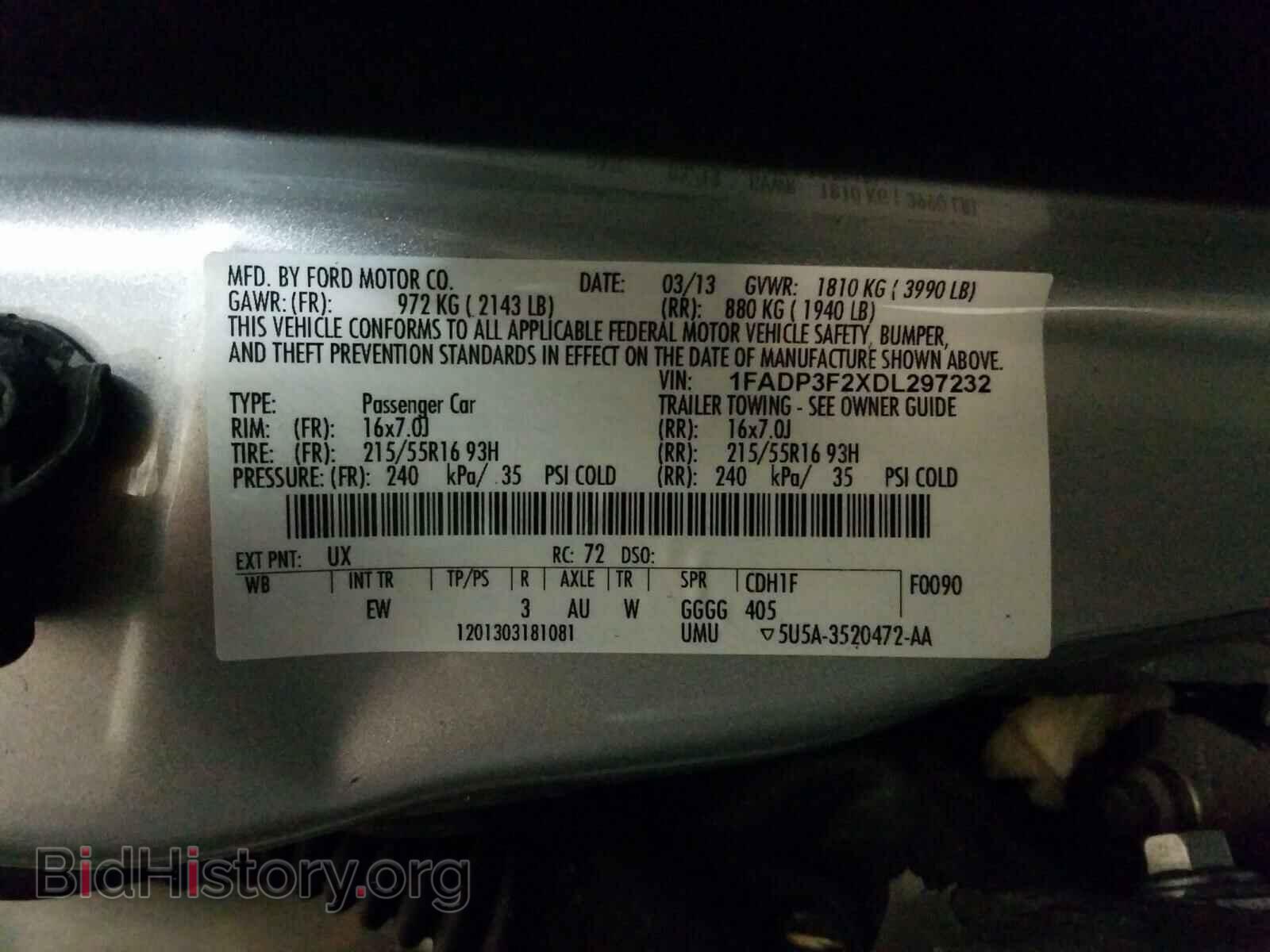 2013 FORD FOCUS - VIN: 1FADP3F2XDL297232 - Photo 10