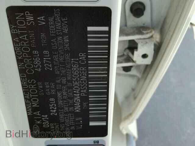 2014 KIA OPTIMA - VIN: KNAGN4AD0E5068671 - Photo 10
