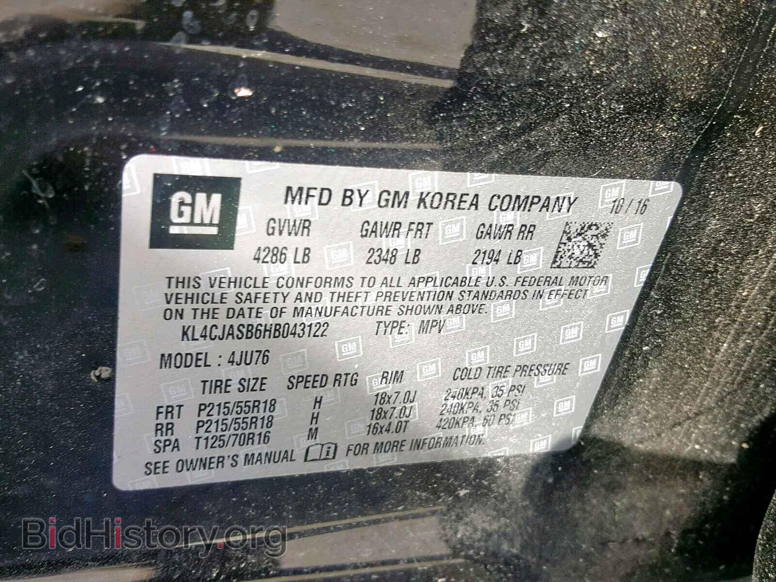 2017 BUICK ENCORE PRE - VIN: KL4CJASB6HB043122 - Photo 10