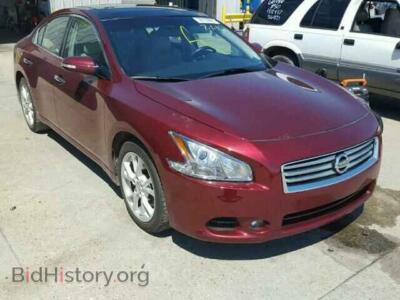 2013 Nissan MAXIMA Maxima S/S, темно-бордовый — VIN 1N4AA5AP1DC846576, Copart