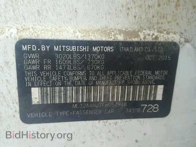 2015 MITSUBISHI MIRAGE - VIN: ML32A4HJ7FH057948 - Фото 10