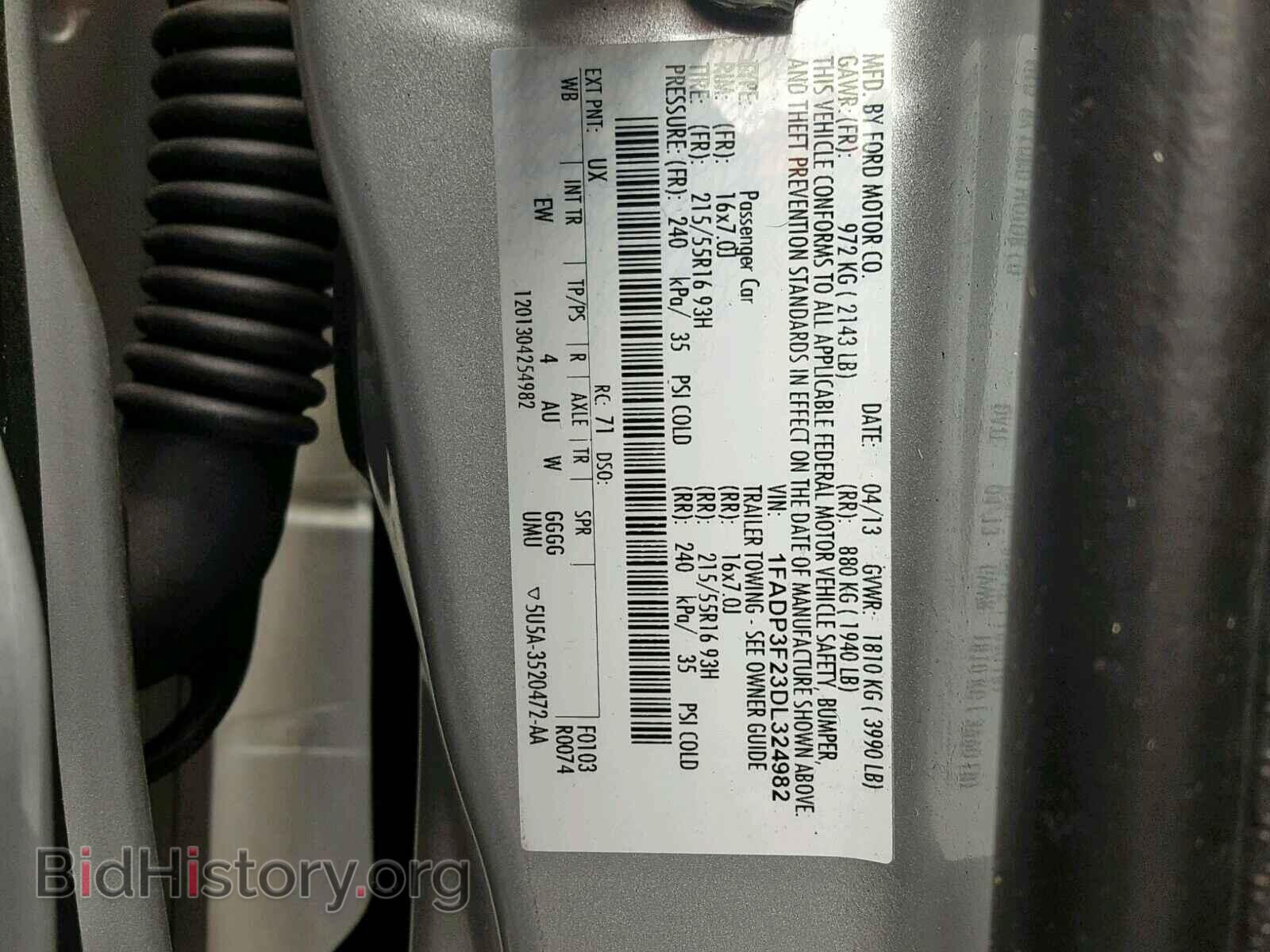 2013 FORD FOCUS SE - VIN: 1FADP3F23DL324982 - Фото 10