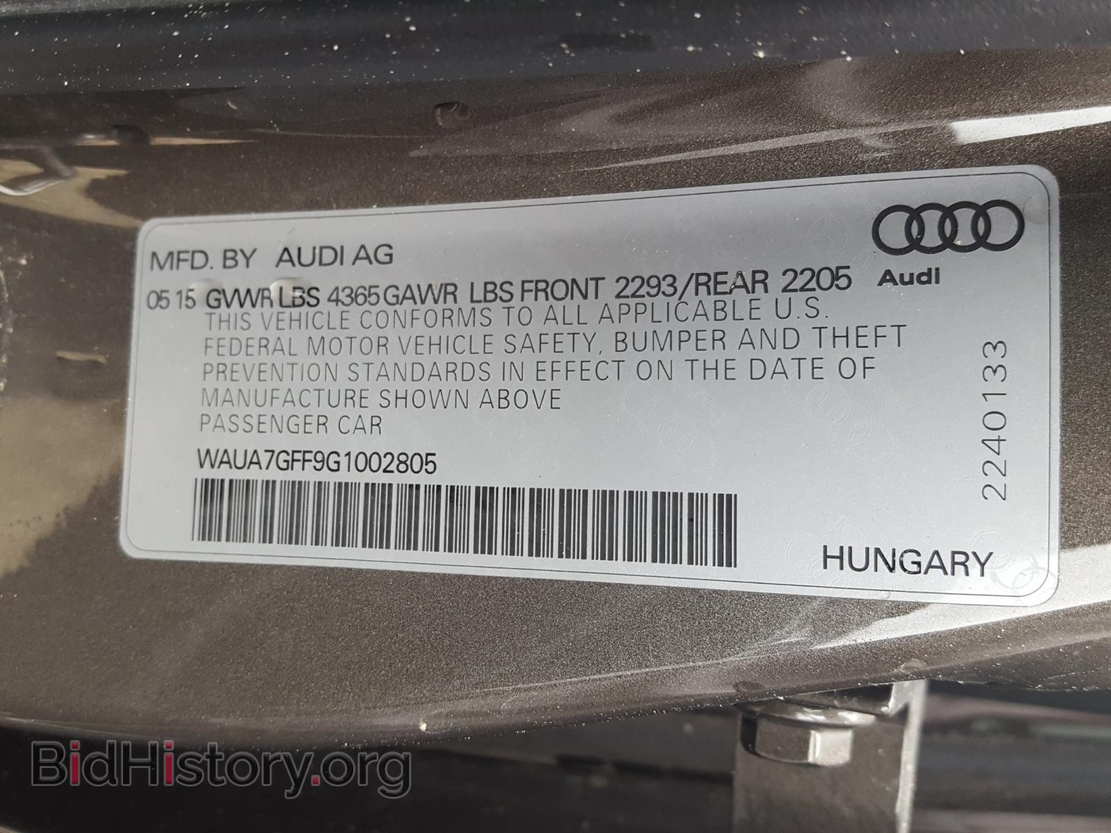 2016 AUDI A3 - VIN: WAUA7GFF9G1002805 - Photo 10