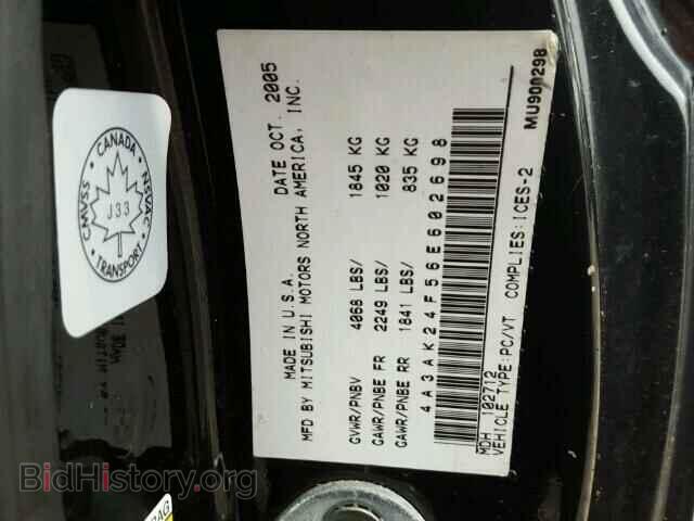 2006 MITSUBISHI ECLIPSE - VIN: 4A3AK24F56E602698 - Photo 10