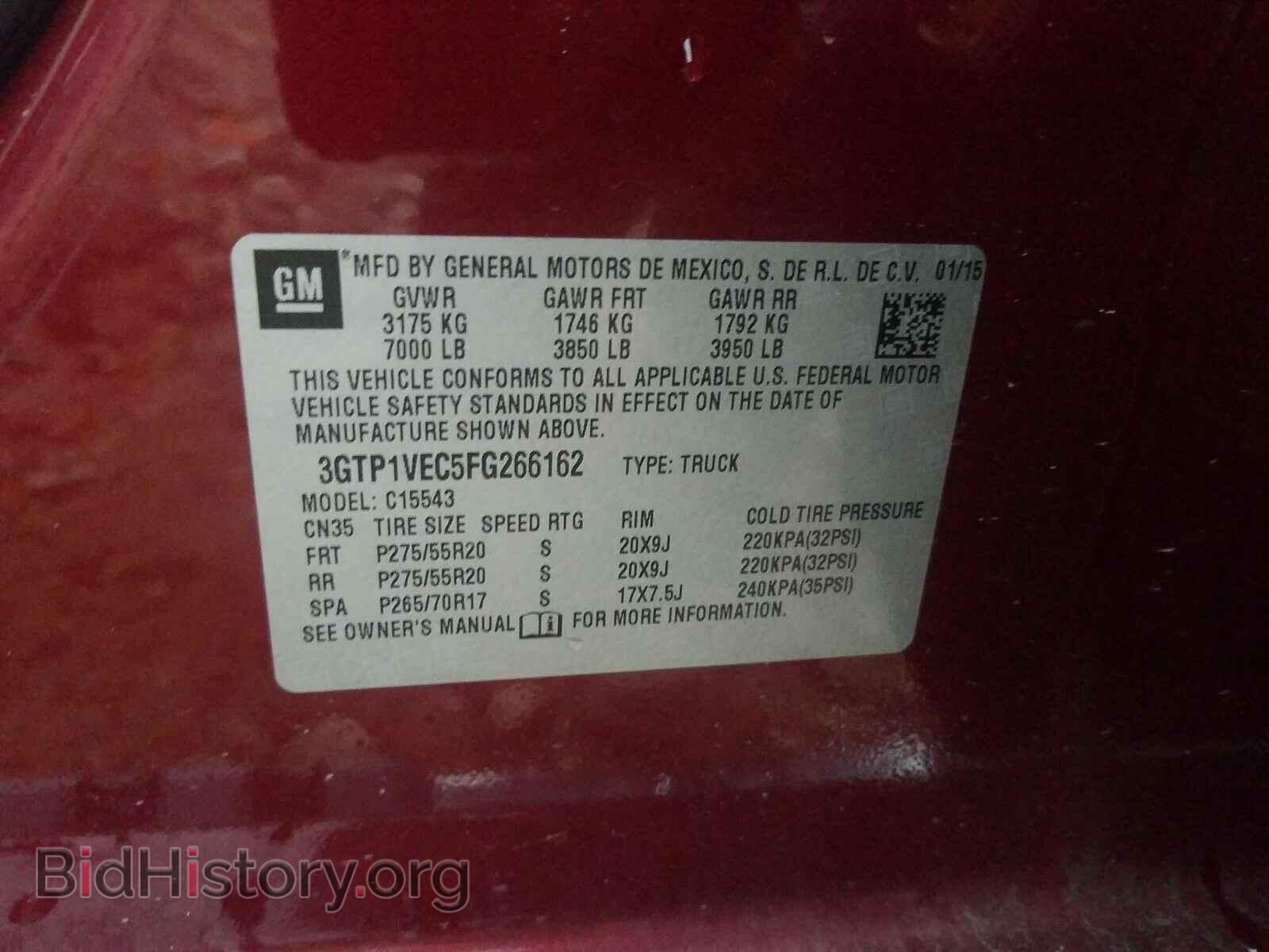 2015 GMC SIERRA - VIN: 3GTP1VEC5FG266162 - Photo 10