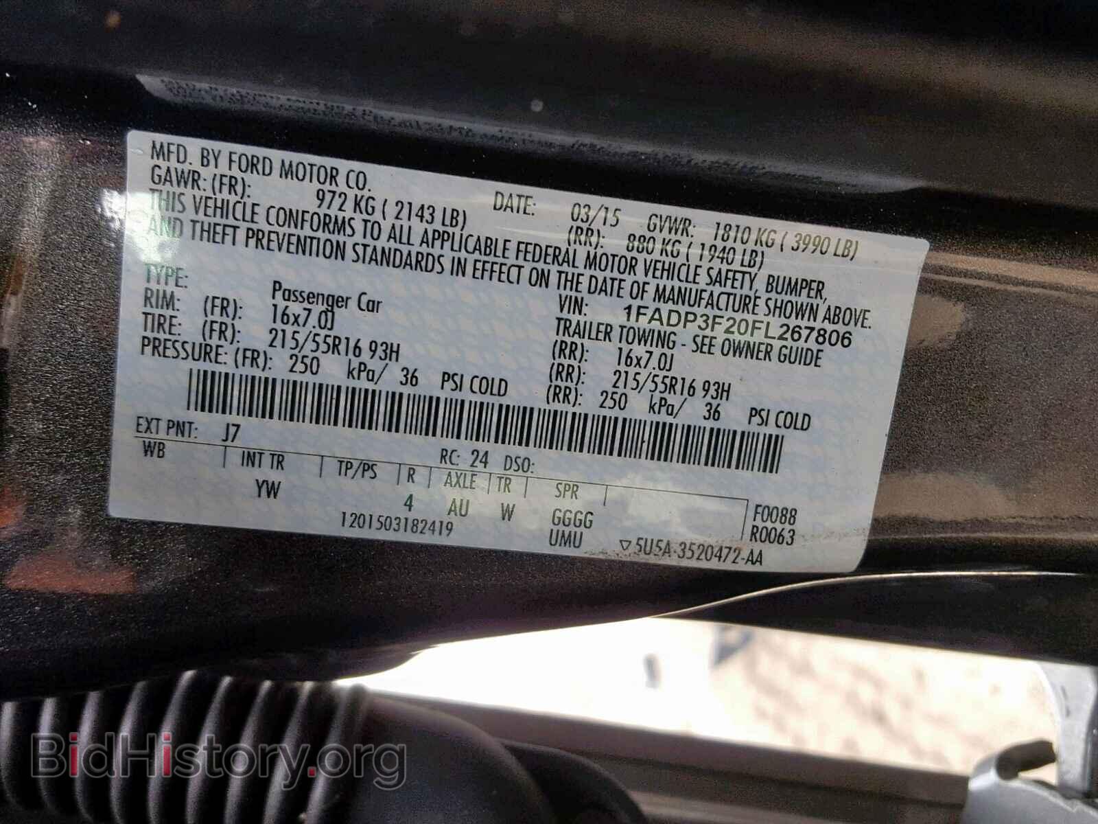 2015 FORD FOCUS SE - VIN: 1FADP3F20FL267806 - Фото 10