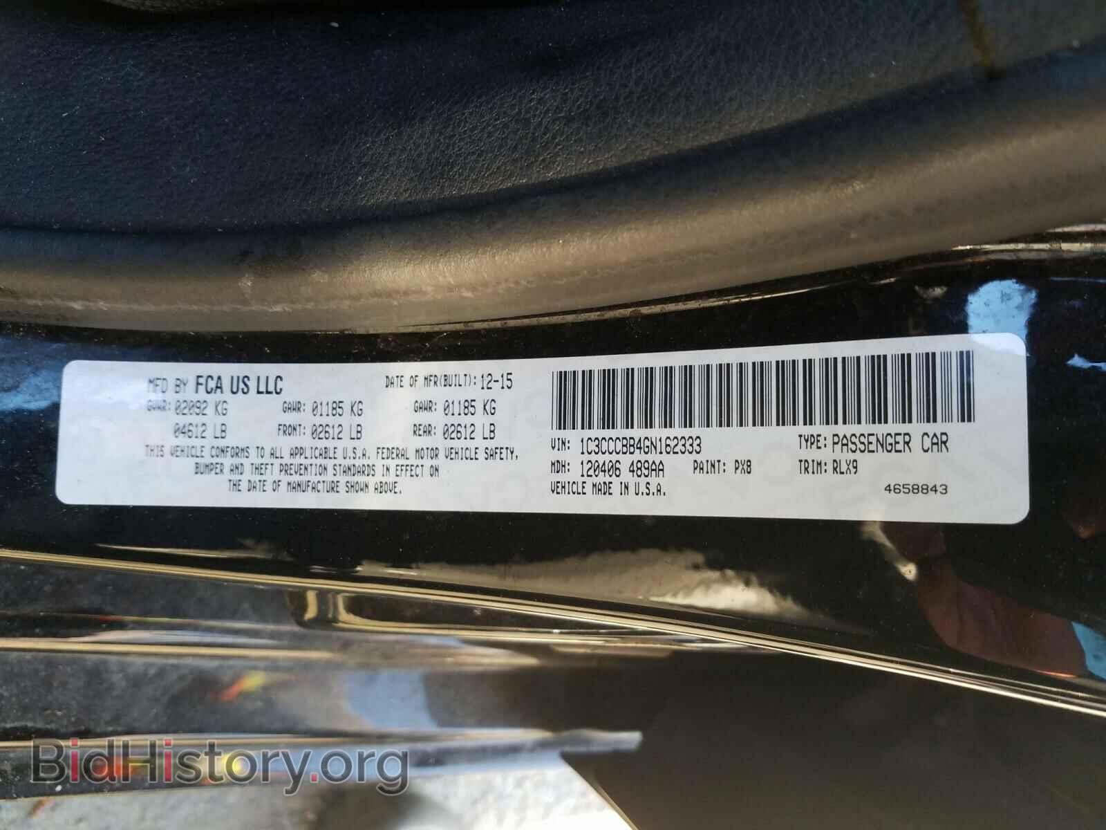 2016 CHRYSLER 200 - VIN: 1C3CCCBB4GN162333 - Фото 10