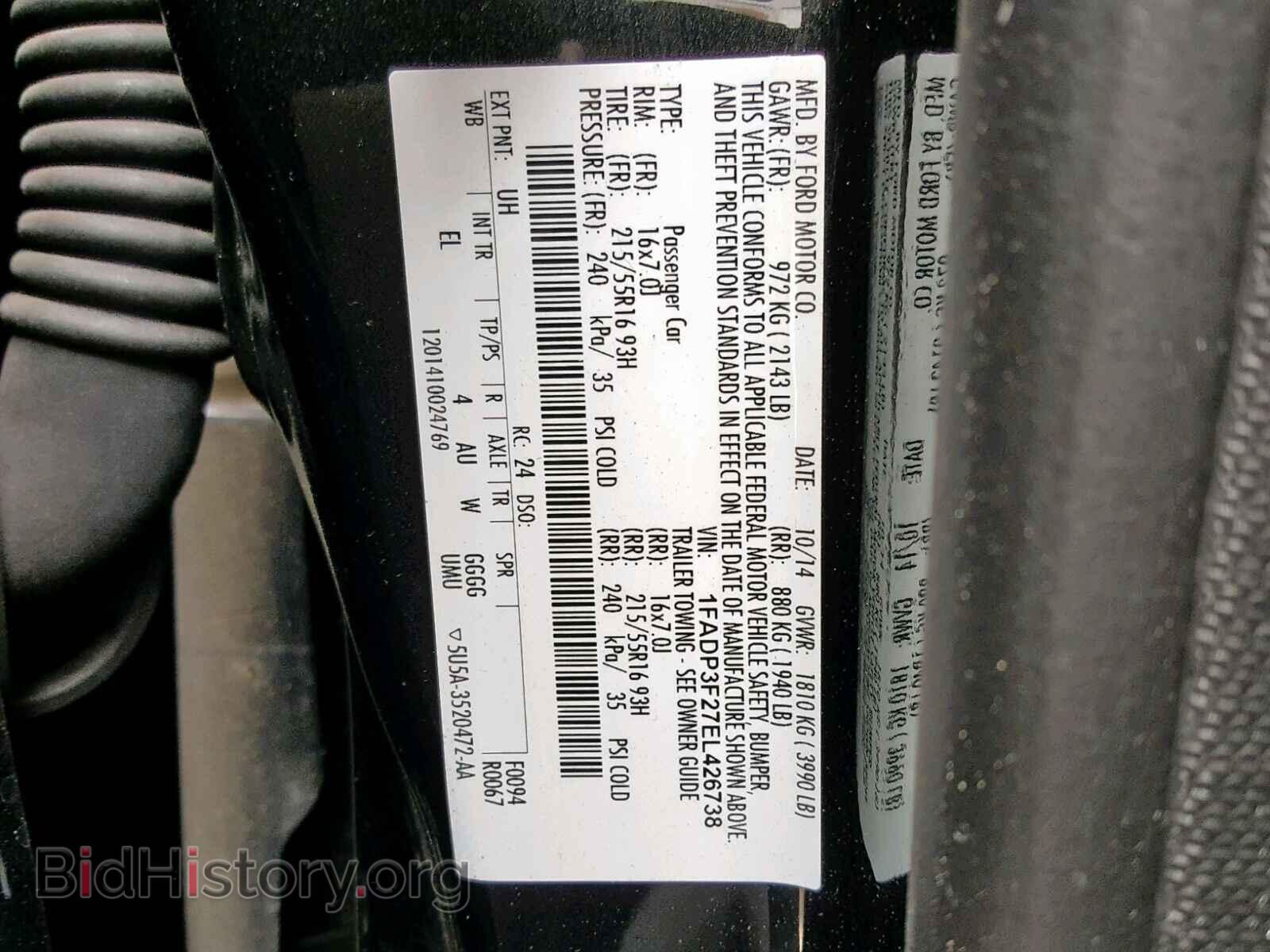2014 FORD FOCUS SE - VIN: 1FADP3F27EL426738 - Фото 10