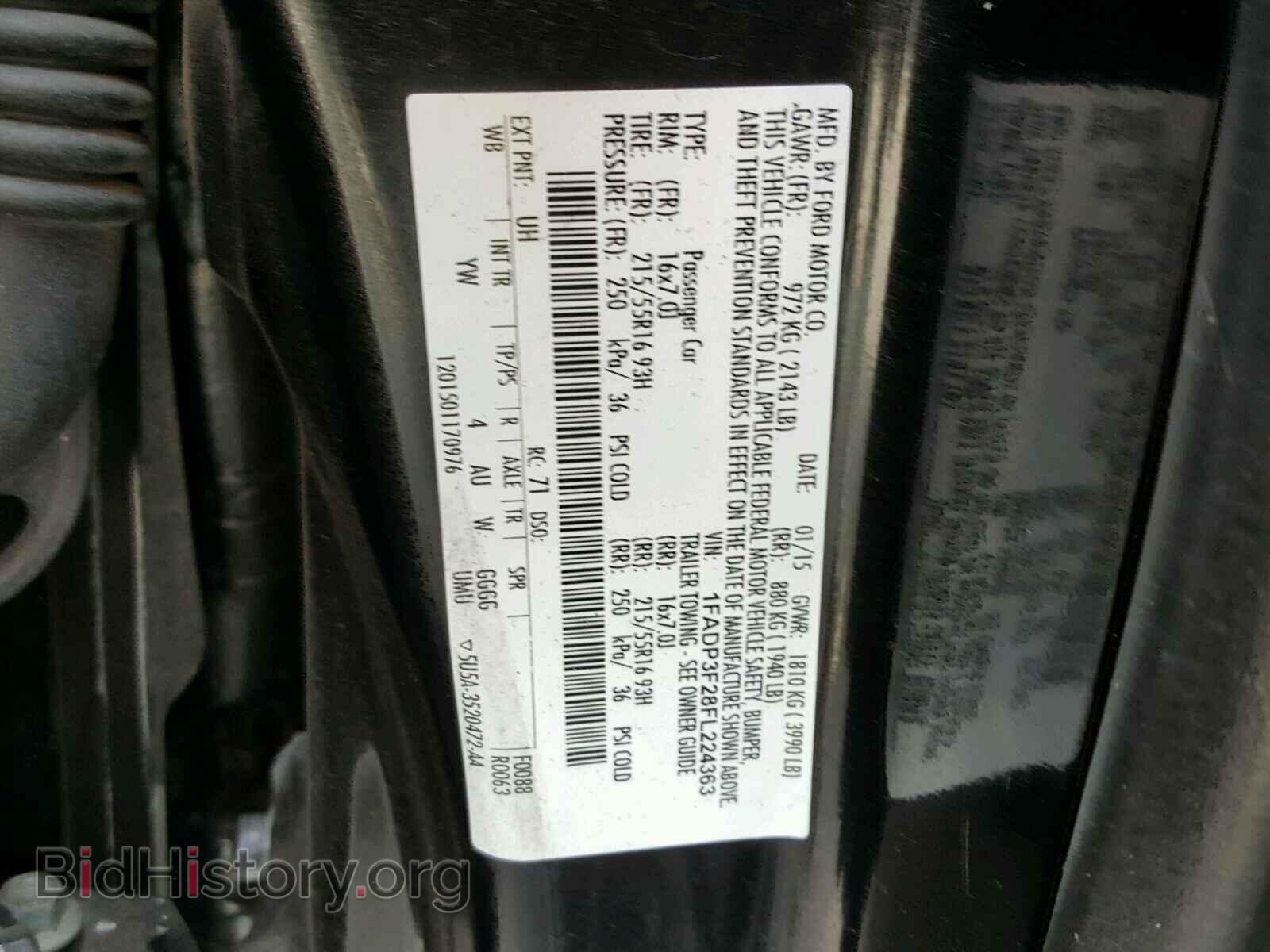 2015 FORD FOCUS - VIN: 1FADP3F28FL224363 - Фото 10