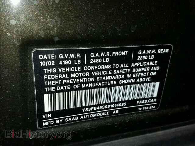 2003 SAAB 9 3 - VIN: YS3FB49S031014035 - Photo 10