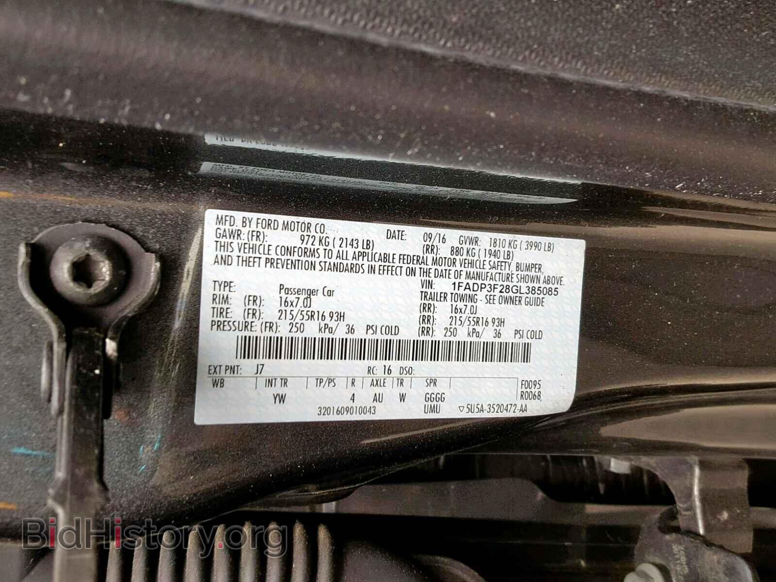2016 FORD FOCUS SE - VIN: 1FADP3F28GL385085 - Фото 10