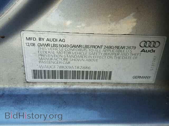 2009 AUDI A4 - VIN: WAUGF78KX9A182886 - Фото 10