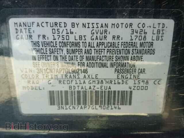 2016 NISSAN VERSA - VIN: 3N1CN7AP7GL902146 - Photo 10