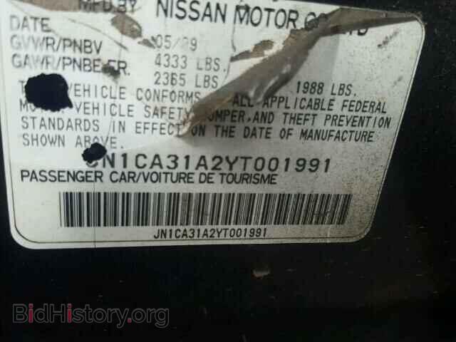 2000 NISSAN MAXIMA - VIN: JN1CA31A2YT001991 - Фото 10